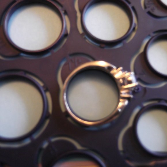 14K detailed Blue Opal Ring with Diamonds - Picture 9 of 12